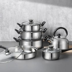 Ensemble de casseroles en aluminium
