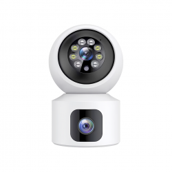 Caméra de surveillance double objectif 1080P sans fil