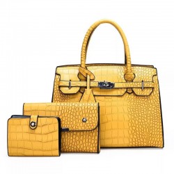 Sac à mains Hermes 3 pièces Jaune